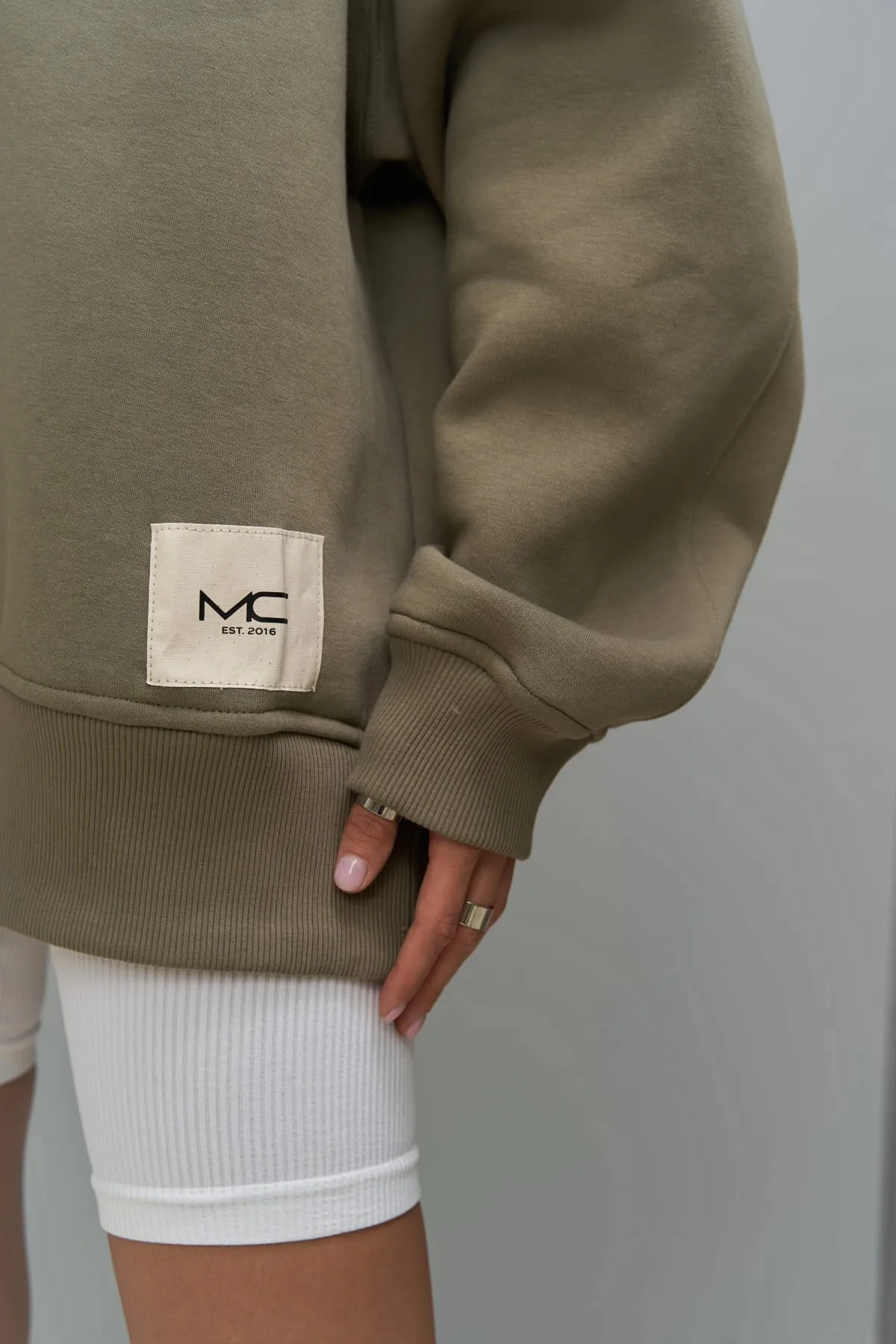 MAİ COLLECTİON  Cashback Soft Khaki Oversize-Sweatshirt