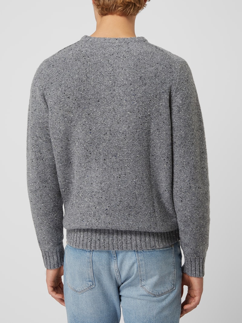 Pullover mit Rundhalsausschnitt in mittelgrau