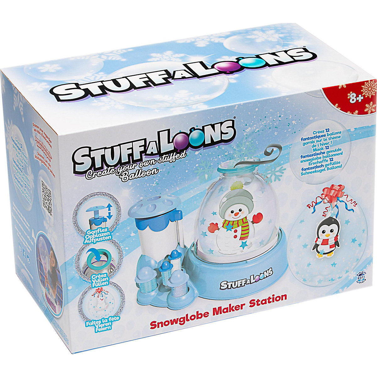 Stuff-A-Loons Schneekugel Junior Latexballons herstellen und befüllen, 32-tlg.