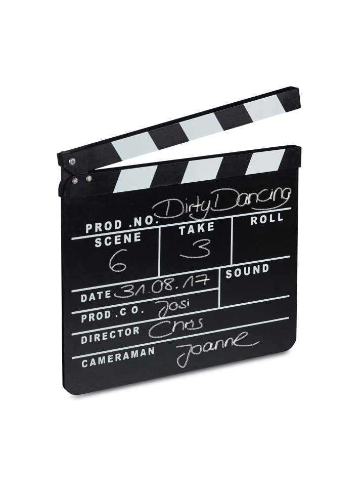 relaxdays Filmklappe in Schwarz günstig kaufen onesize