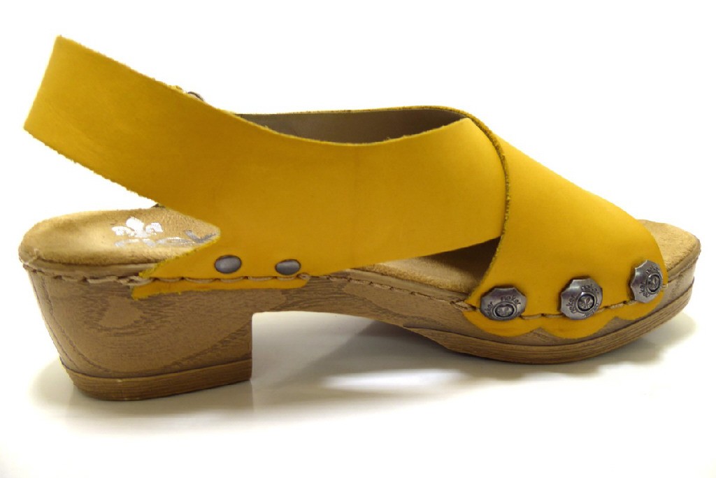 RIEKER Klassische Sandalen gelb