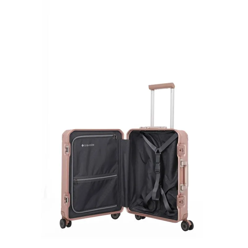 Travelite NEXT Trolley S mit 4 Rollen (55 cm) - Rosé