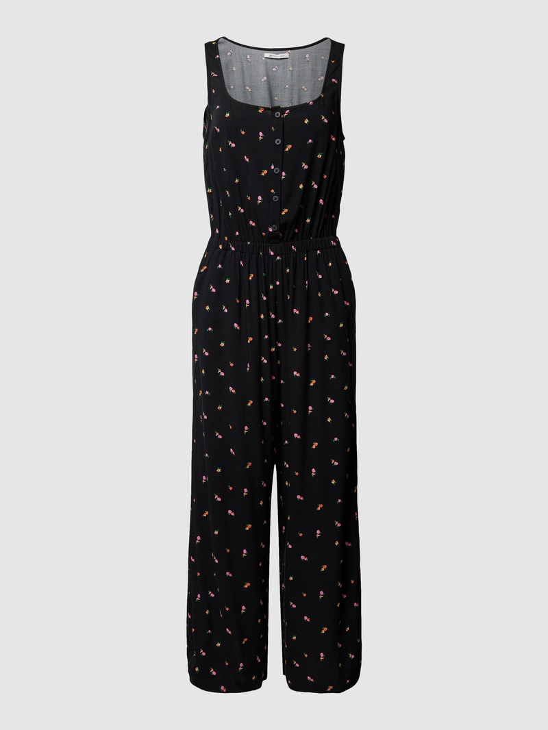 Jumpsuit mit Allover-Muster in schwarz
