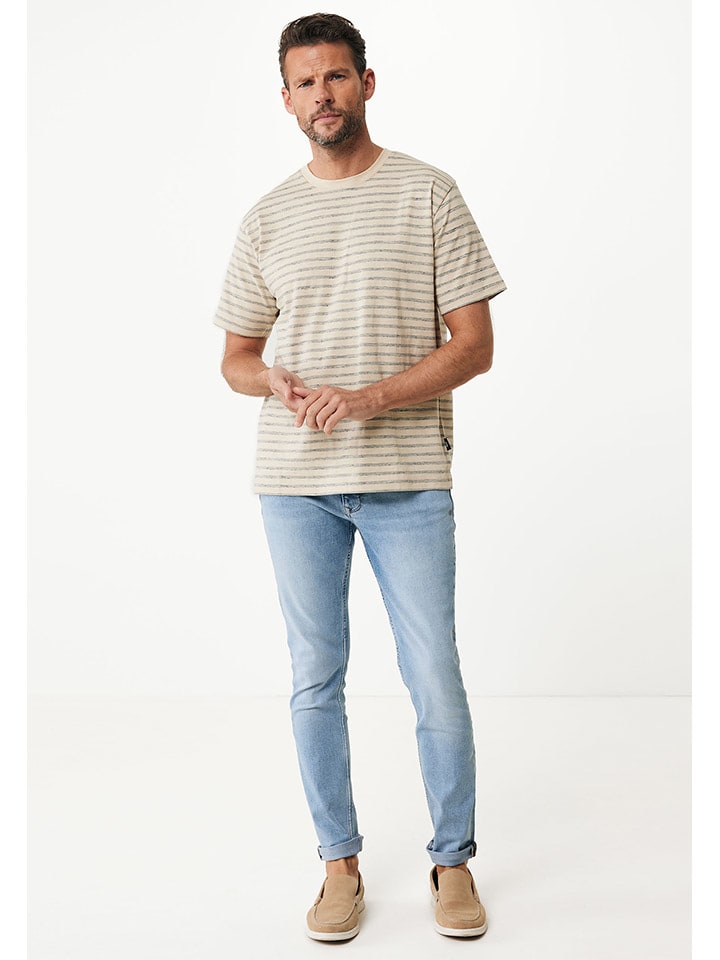 Mexx Shirt in Beige/ Blau günstig kaufen