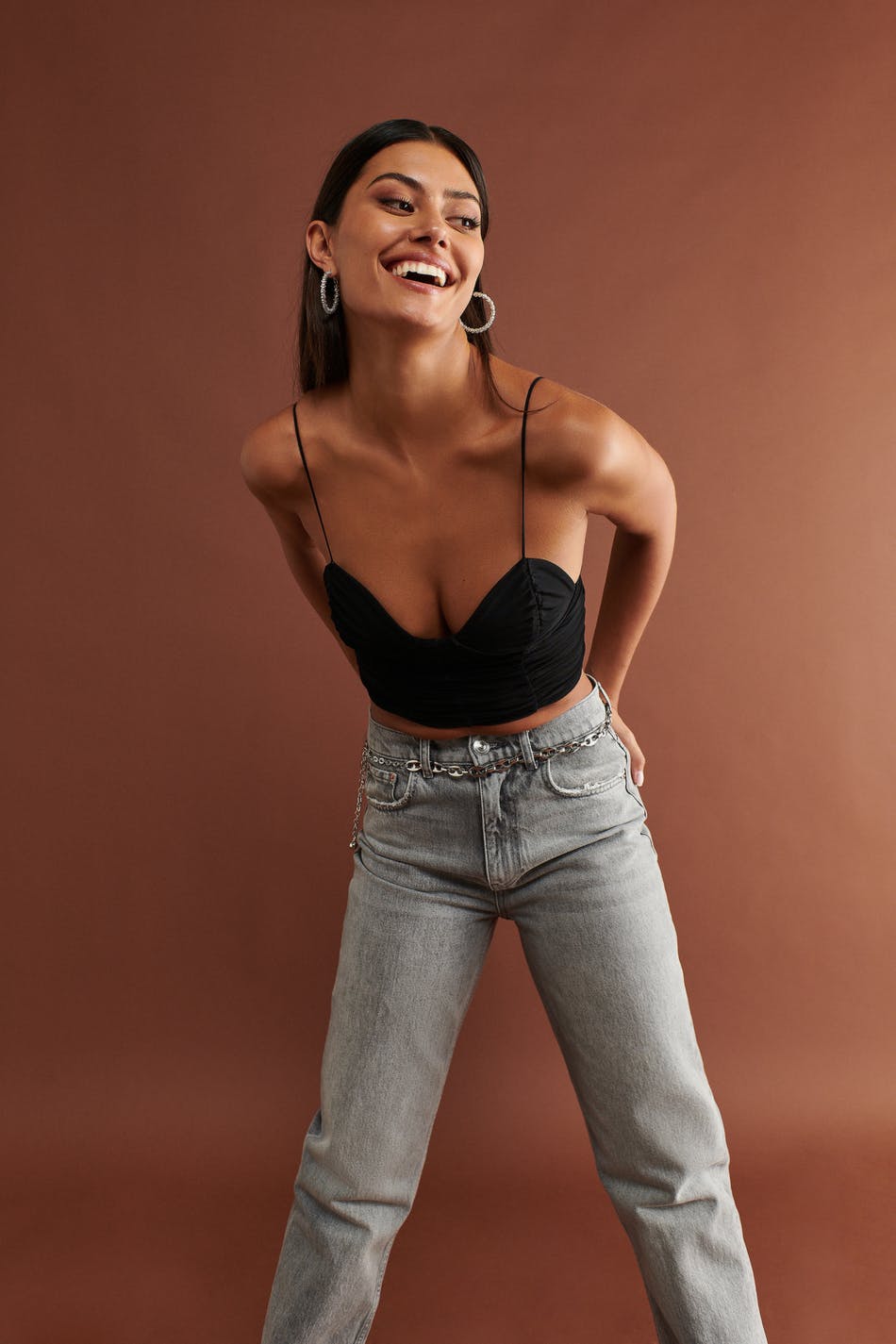 Ruched mesh top