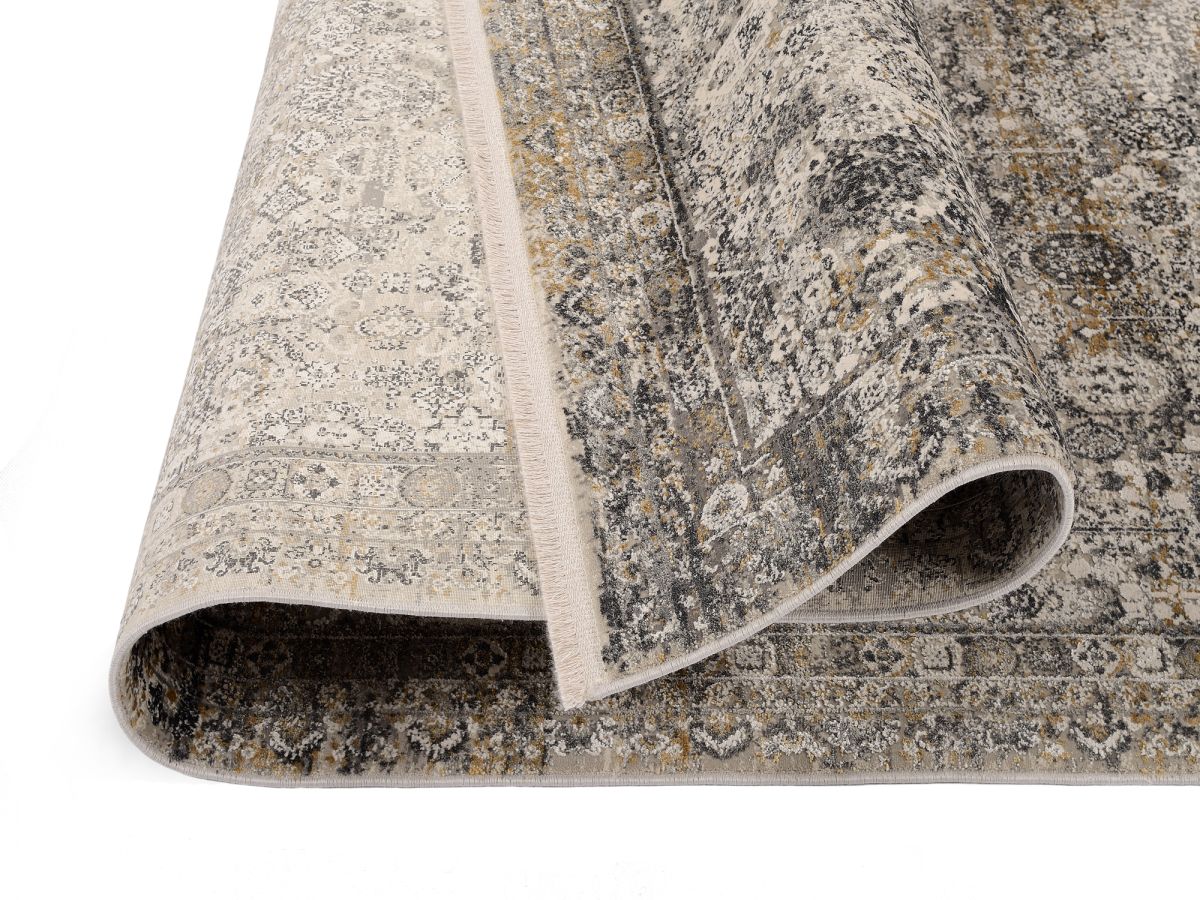 Webteppich Inka Grau-Gold 160 x 230 cm