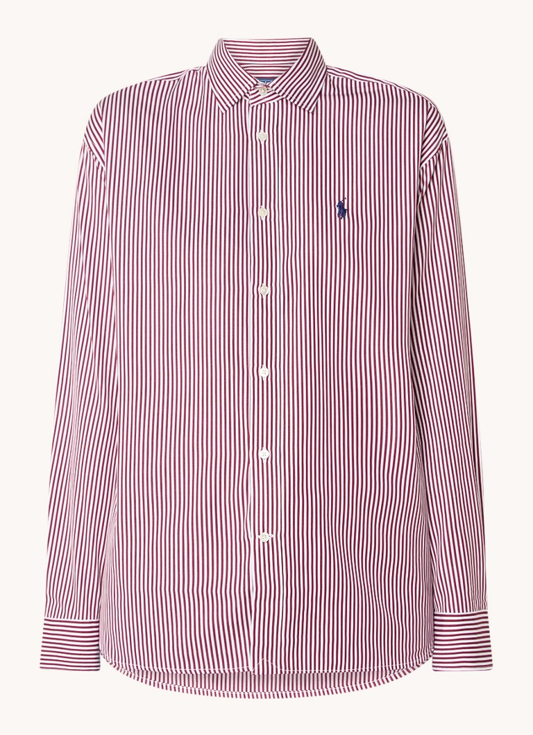 Ralph Lauren blouse with stripe print and logo embroidery