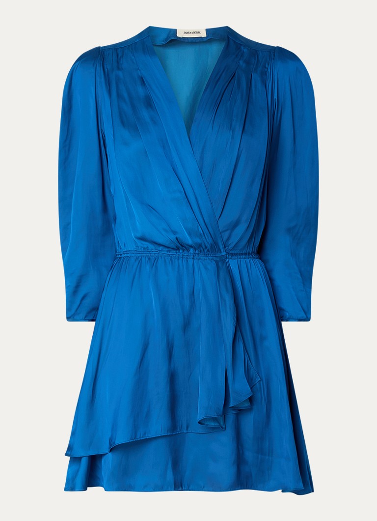 Vestido túnica corto de satén con escote en V de Zadig&Voltaire Rogers