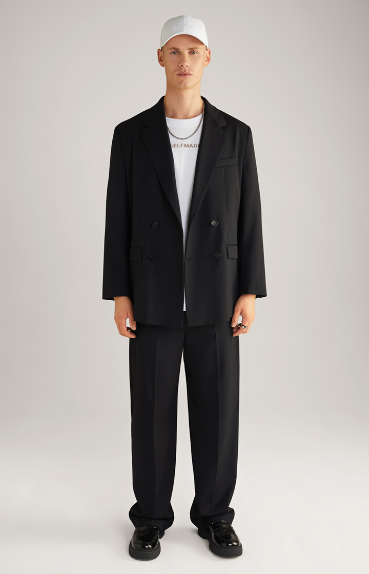 Unisex-Boyfriend-Blazer in Schwarz