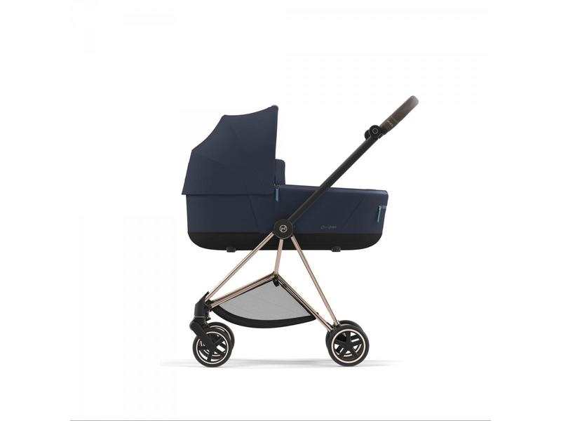 Poussette MIOS 3 châssis Rose Gold nacelle Nautical Blue platinum