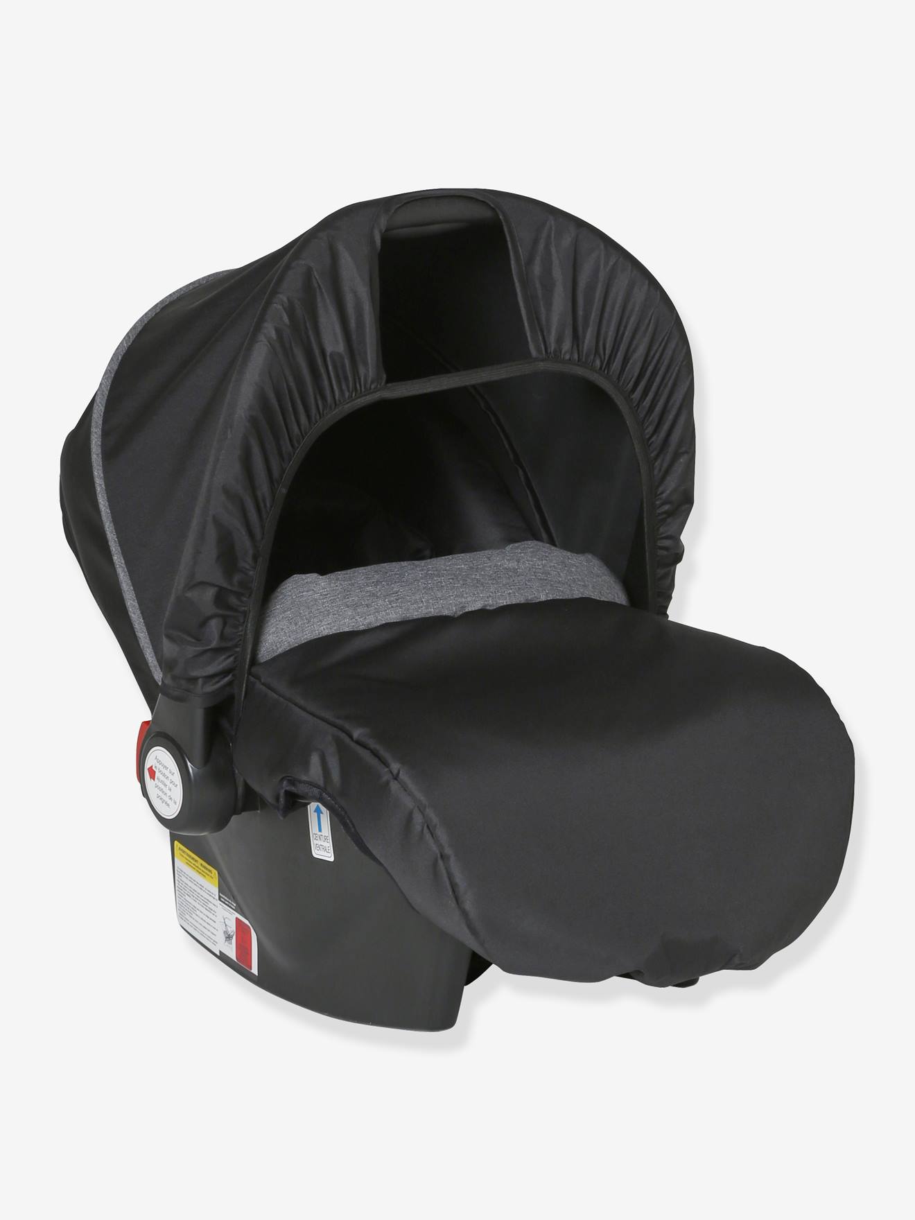 Vertbaudet Kombi-Kinderwagen PRIMACITY + Babyschale PRIMASIT - schwarz/grau