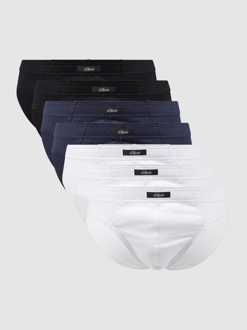 Slip aus Baumwolle im 7er-Pack in schwarz