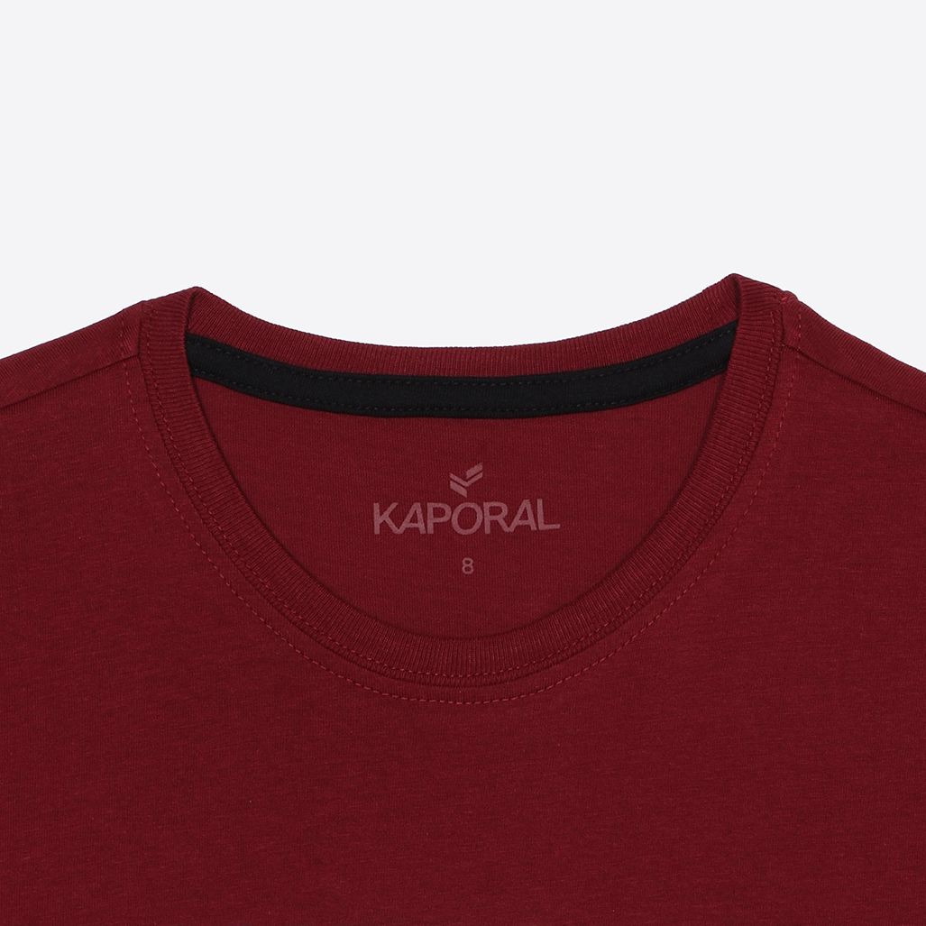 EVENY  T-shirt bordeaux garçon 100% coton