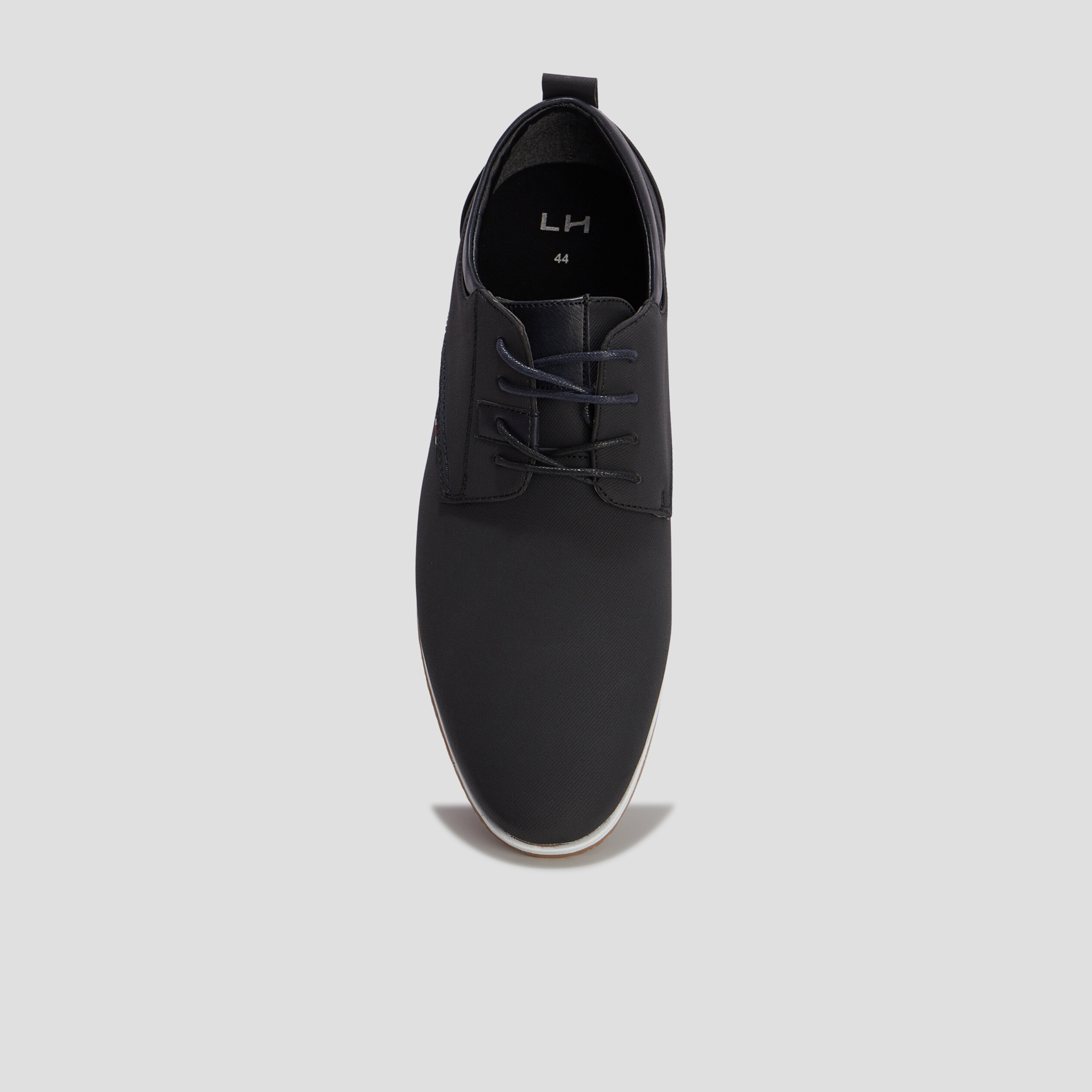 Derbies texturées à lacets noir homme | La Halle