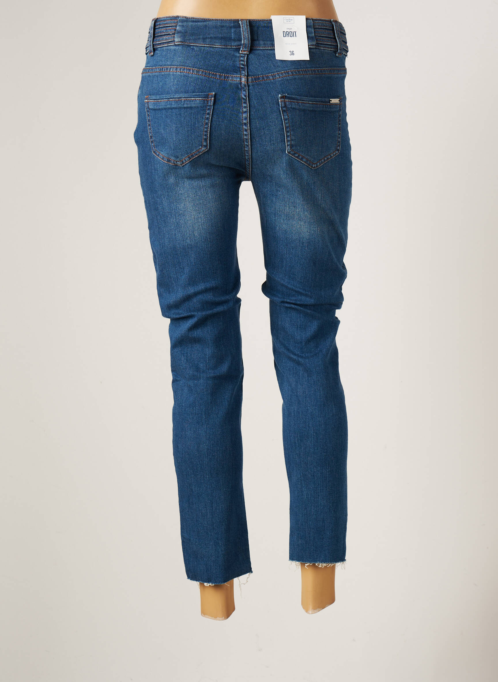 C Est Beau La Vie Jeans Coupe Droite Femme couleur bleu