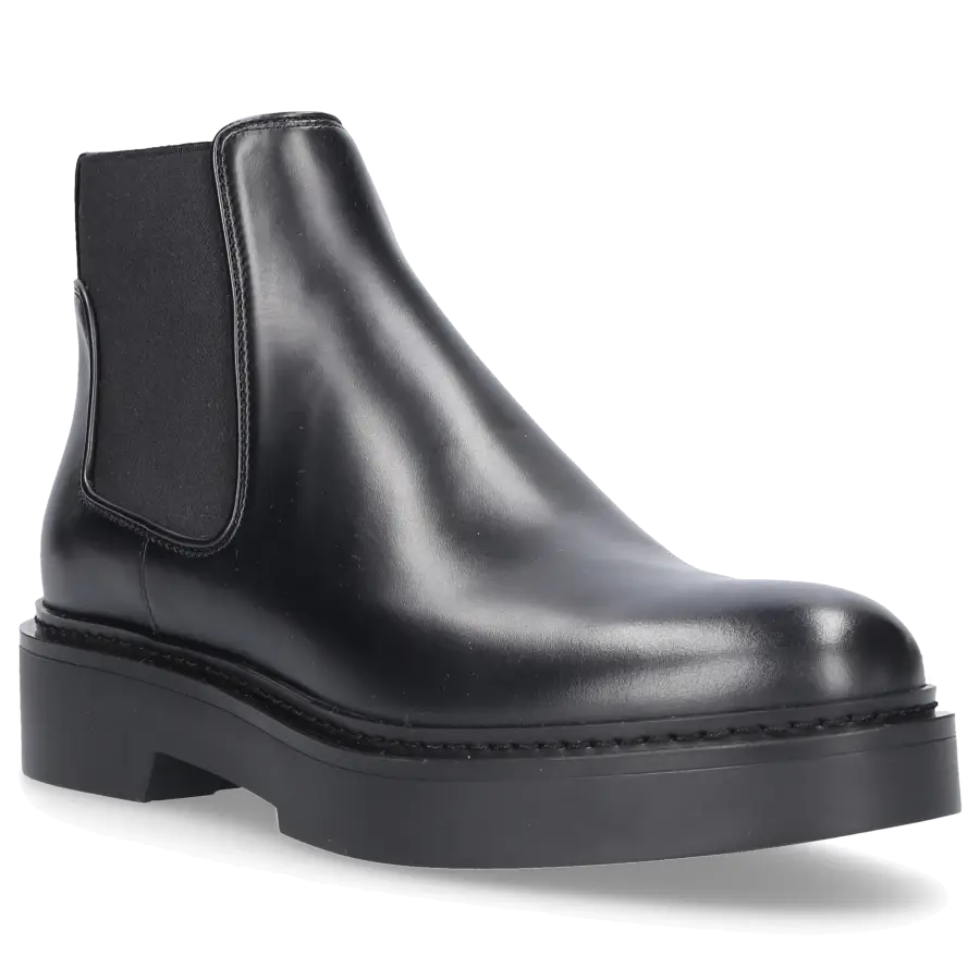 Santoni - Chelsea Boots 58932 Kalbsleder - schwarz