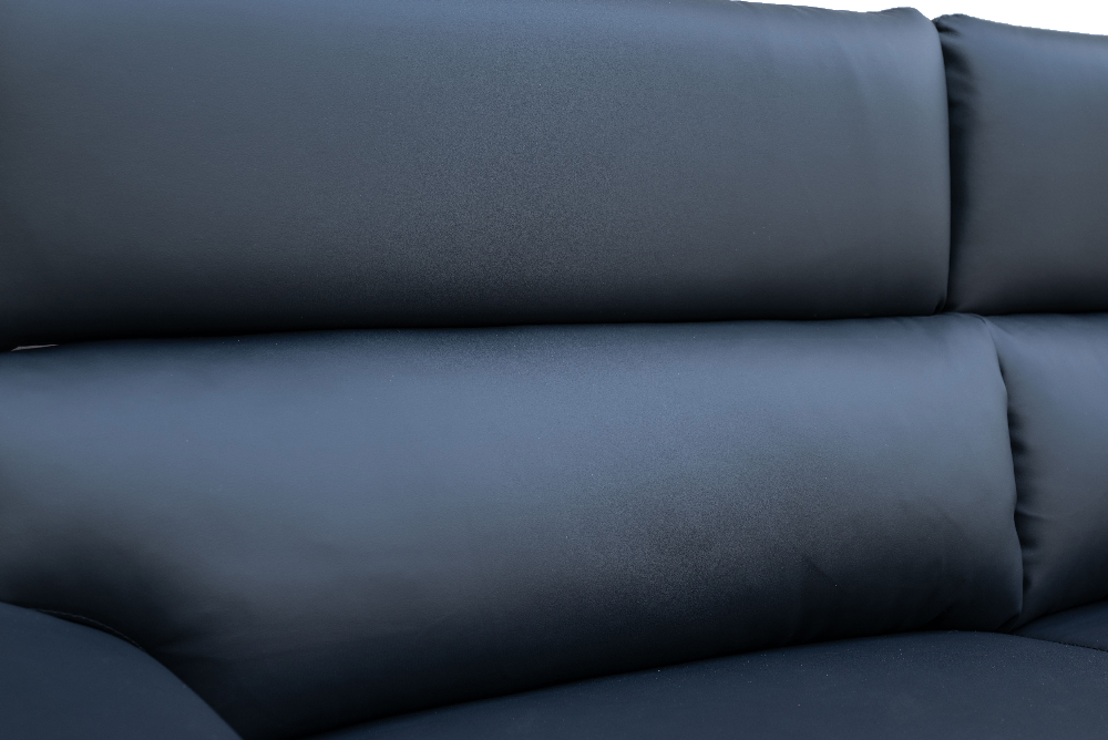 Happy Home Sofa Set 2-teilig – Couchgarnitur in Schwarz, Lederoptik