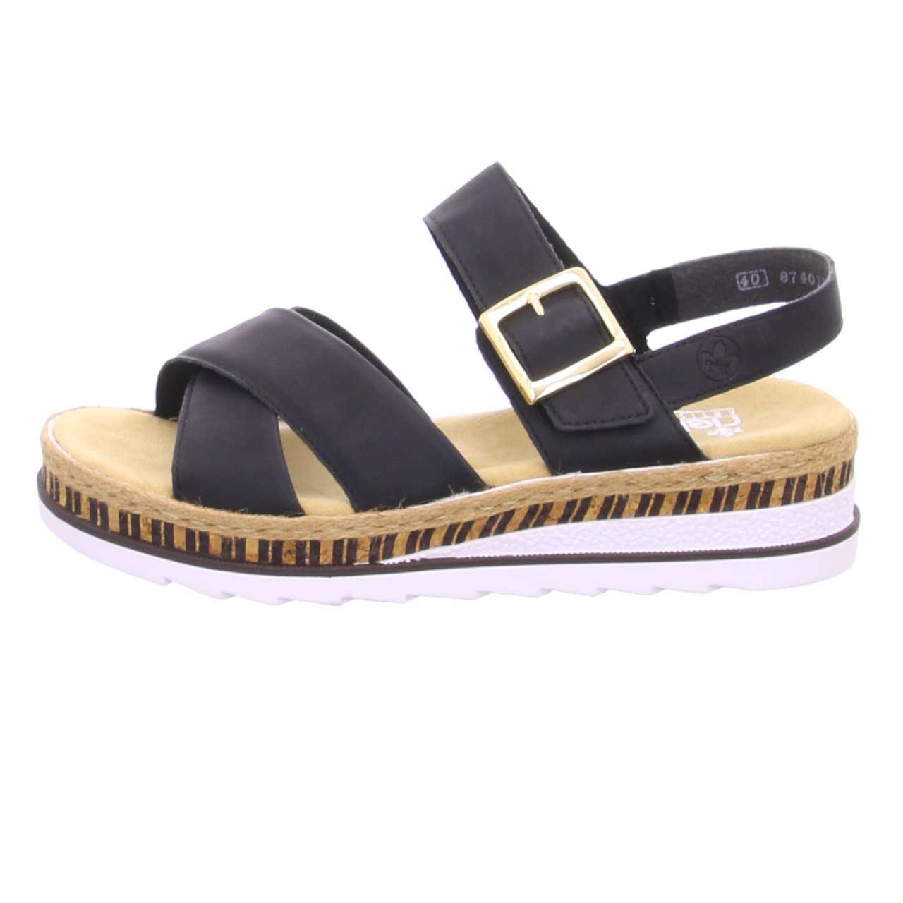 RIEKER Klassische Sandalen schwarz
