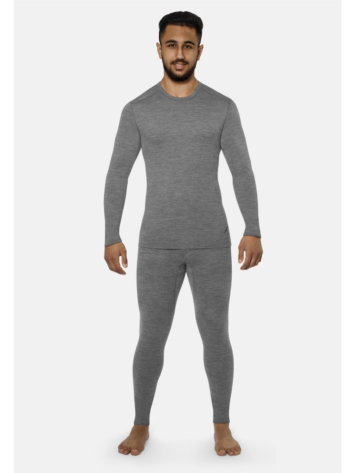 Normani Outdoor Sports Herren Merino Unterwäsche-Set Melbourne/Sydney in Grau günstig kaufen