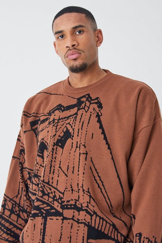 Tall Oversize Pullover mit Print