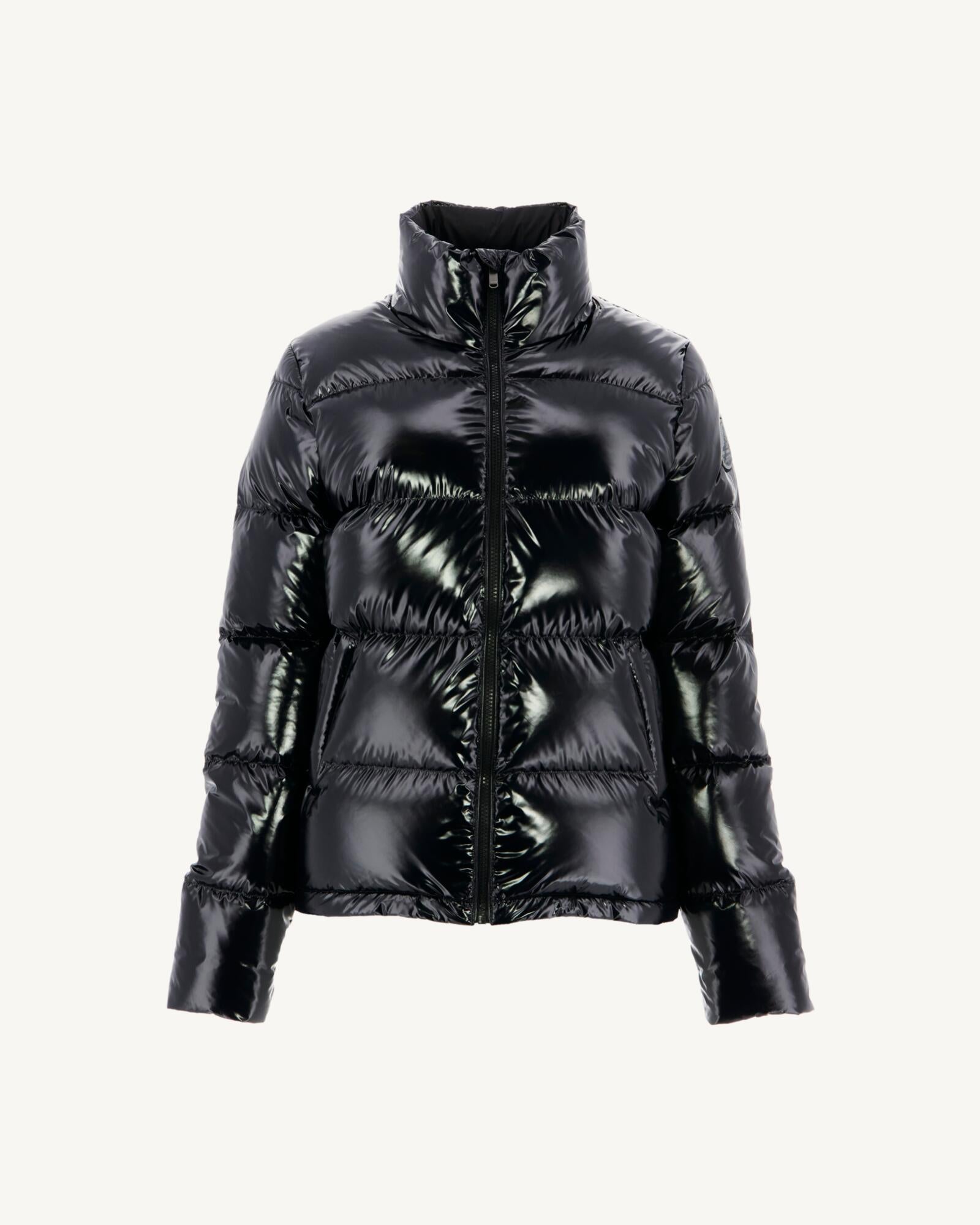 Doudoune laquée avec des cristaux Swarovski®️ Grand Froid Noir Cardiff