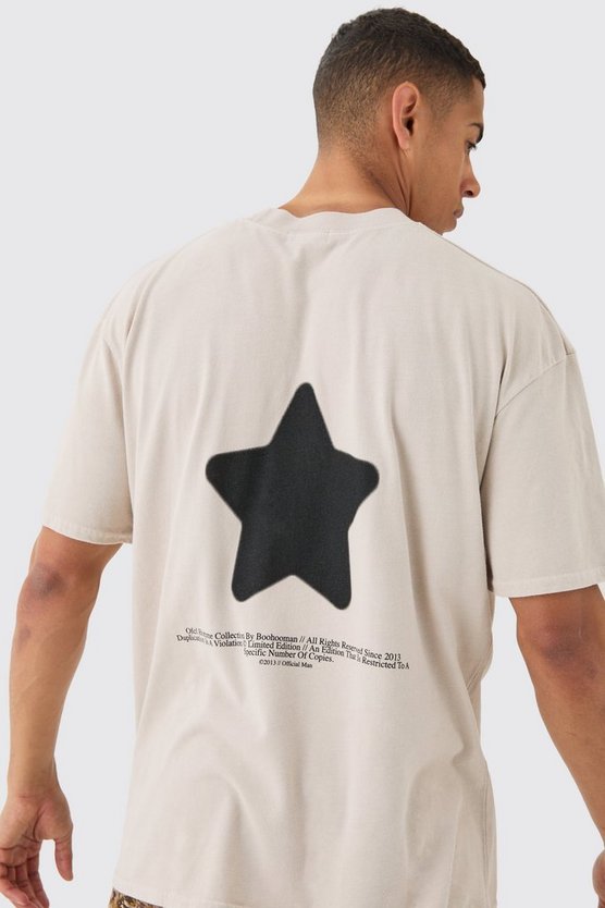 Oversize T-Shirt mit Sternen-Print
