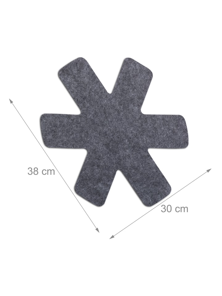 relaxdays 6 x Pfannenschoner in Grau günstig kaufen onesize
