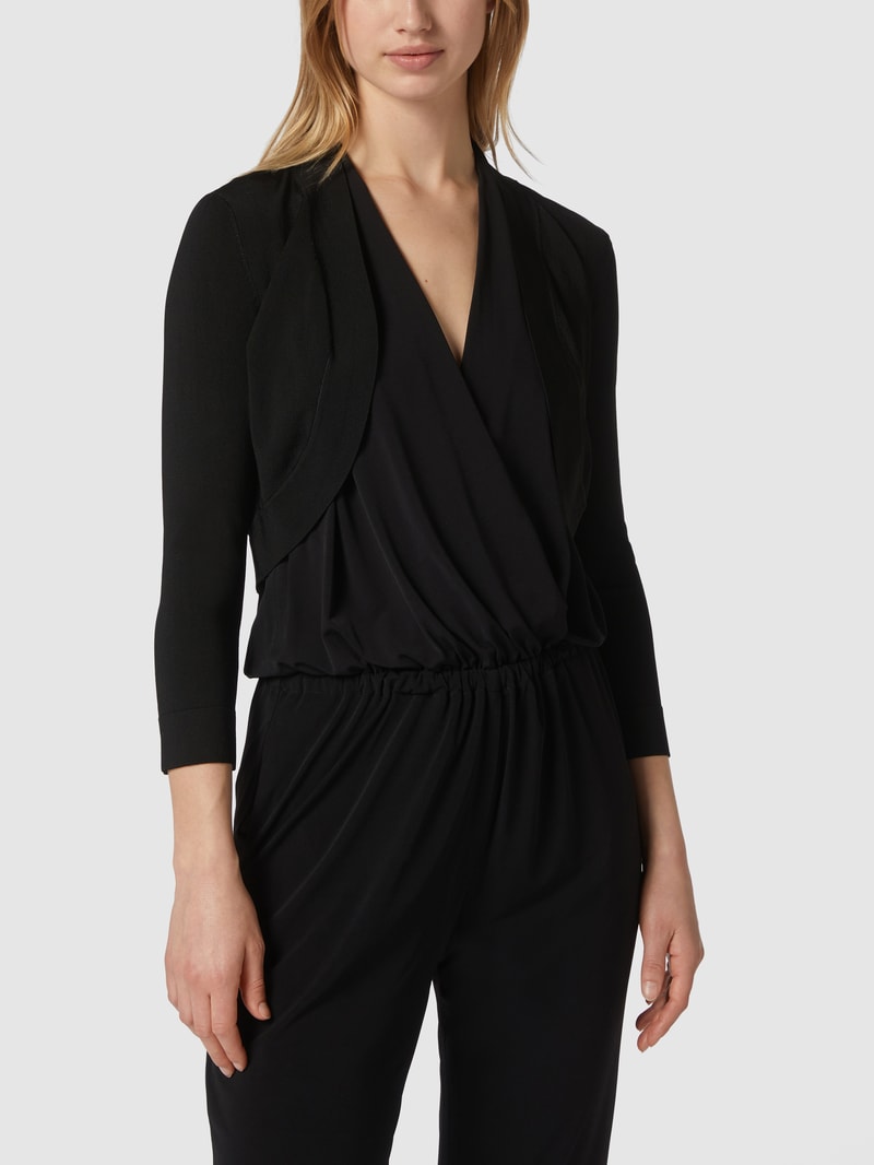 Bolero mit Schalkragen in schwarz