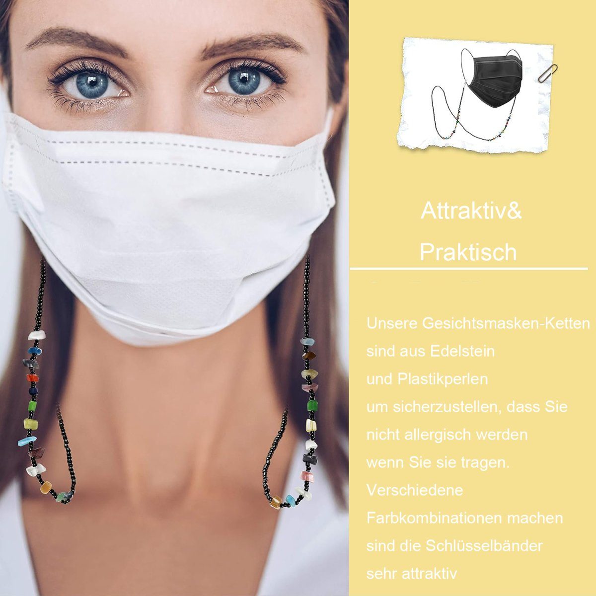 ZmdecQna Brillenband Universal Brillenband mit zuverlässigem Halt,Herren und Damen