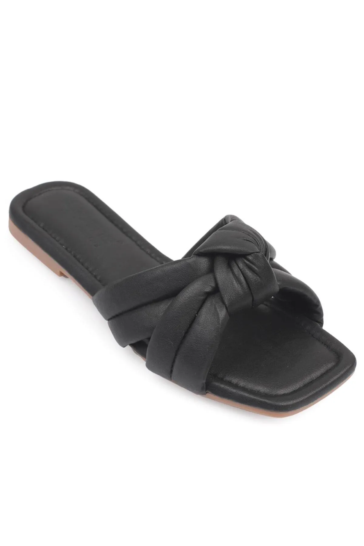 Capone Outfitters  Schwarze Damenhausschuhe von Capone mit flachem Absatz