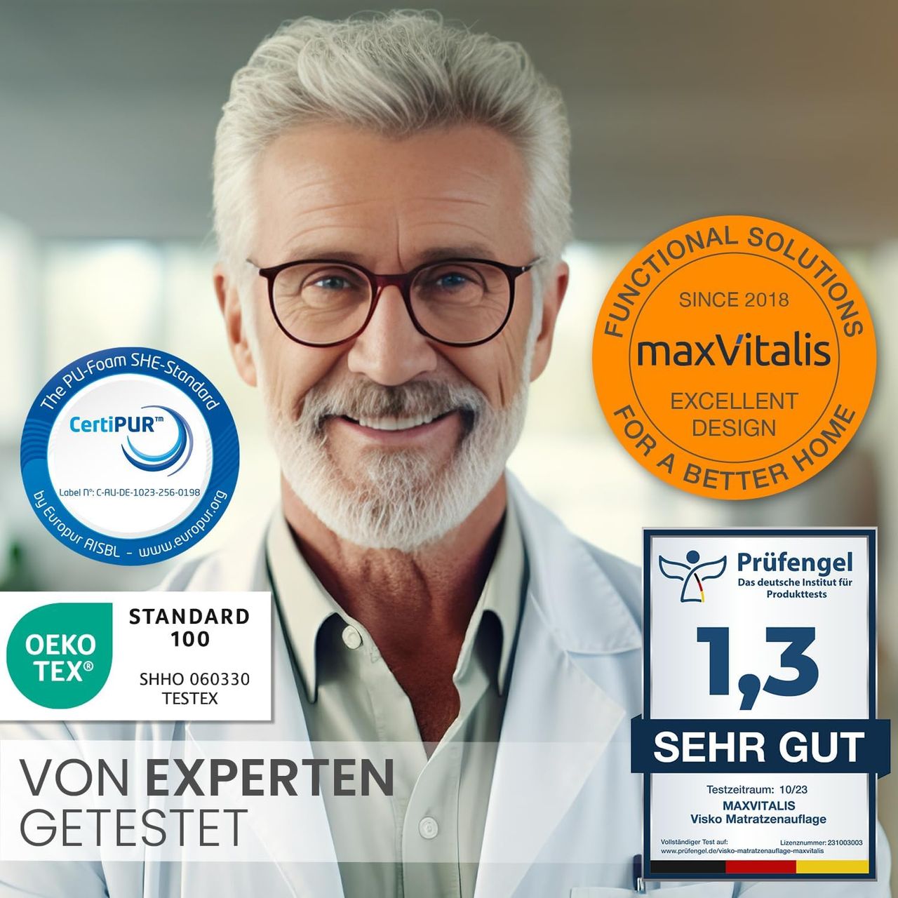 Aktivshop Gel-Schaum Topper, Orthopädische, atmungsaktive Gel Matratzenauflage, Für Matratzen & Boxspringbett, inkl. Aloe Vera Bezug, Allergiker geeignet (100 x 200 cm, Gelschaum 4 cm)