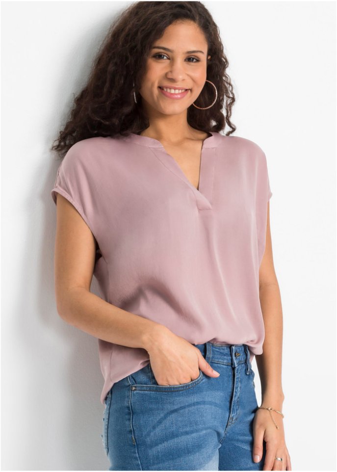 Satin-Bluse aus recyceltem Polyester