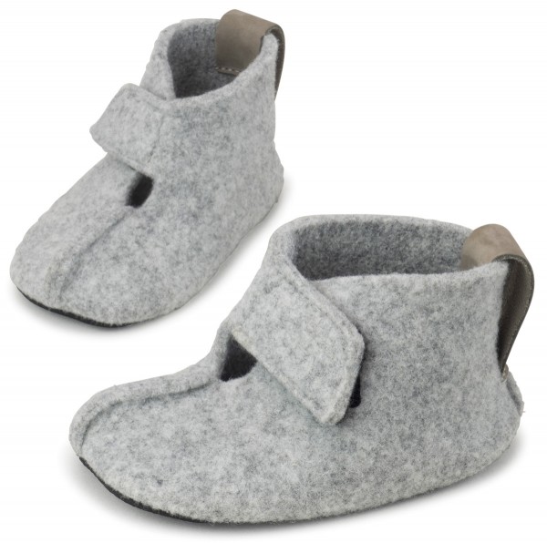 OmaKing ~ Kinder Hausschuh Wollfilz ~ Grey