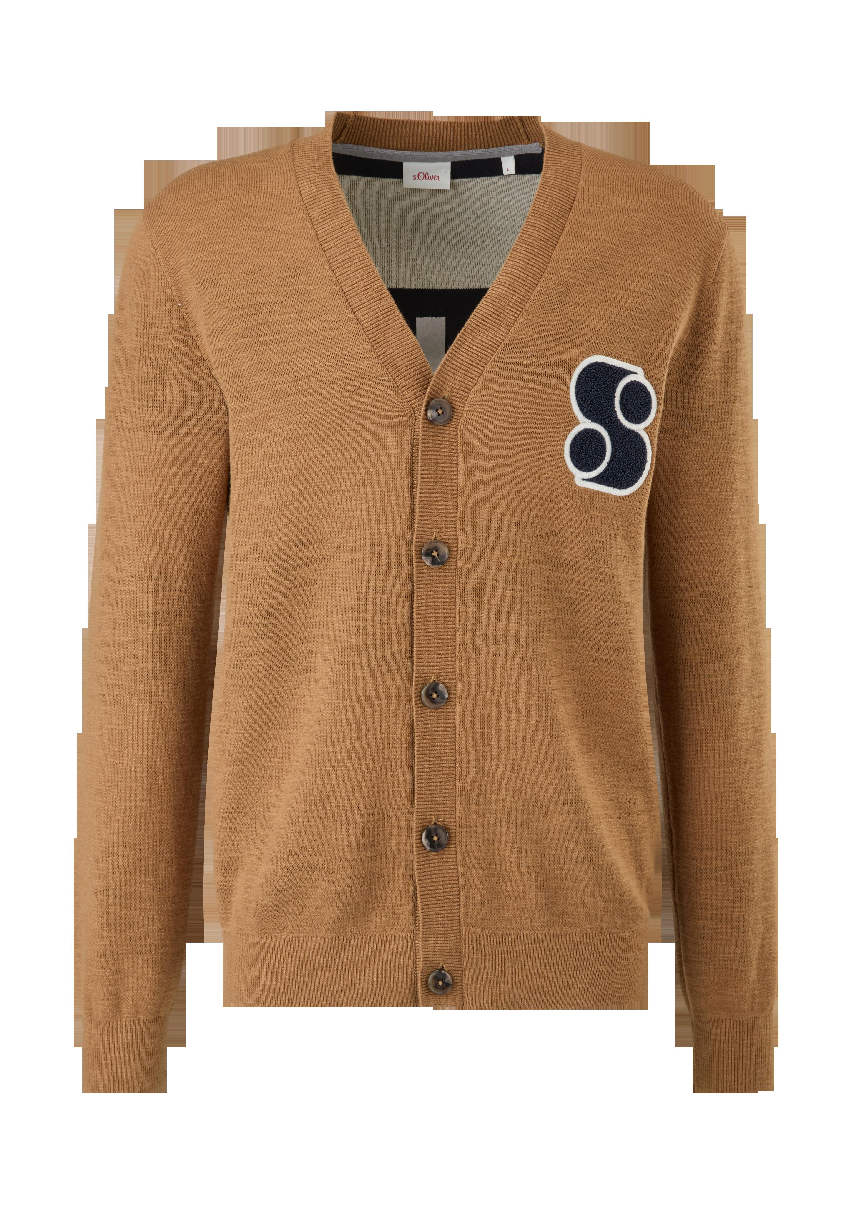 Strickjacke mit Label-Patch  2118063-8469