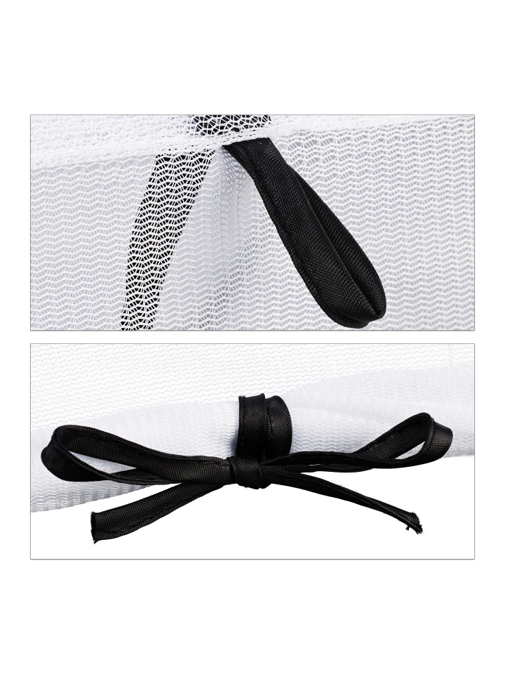 relaxdays Fliegenhaube in Weiß/Schwarz - (B)107 x (H)40 x (T)25,5 cm günstig kaufen onesize