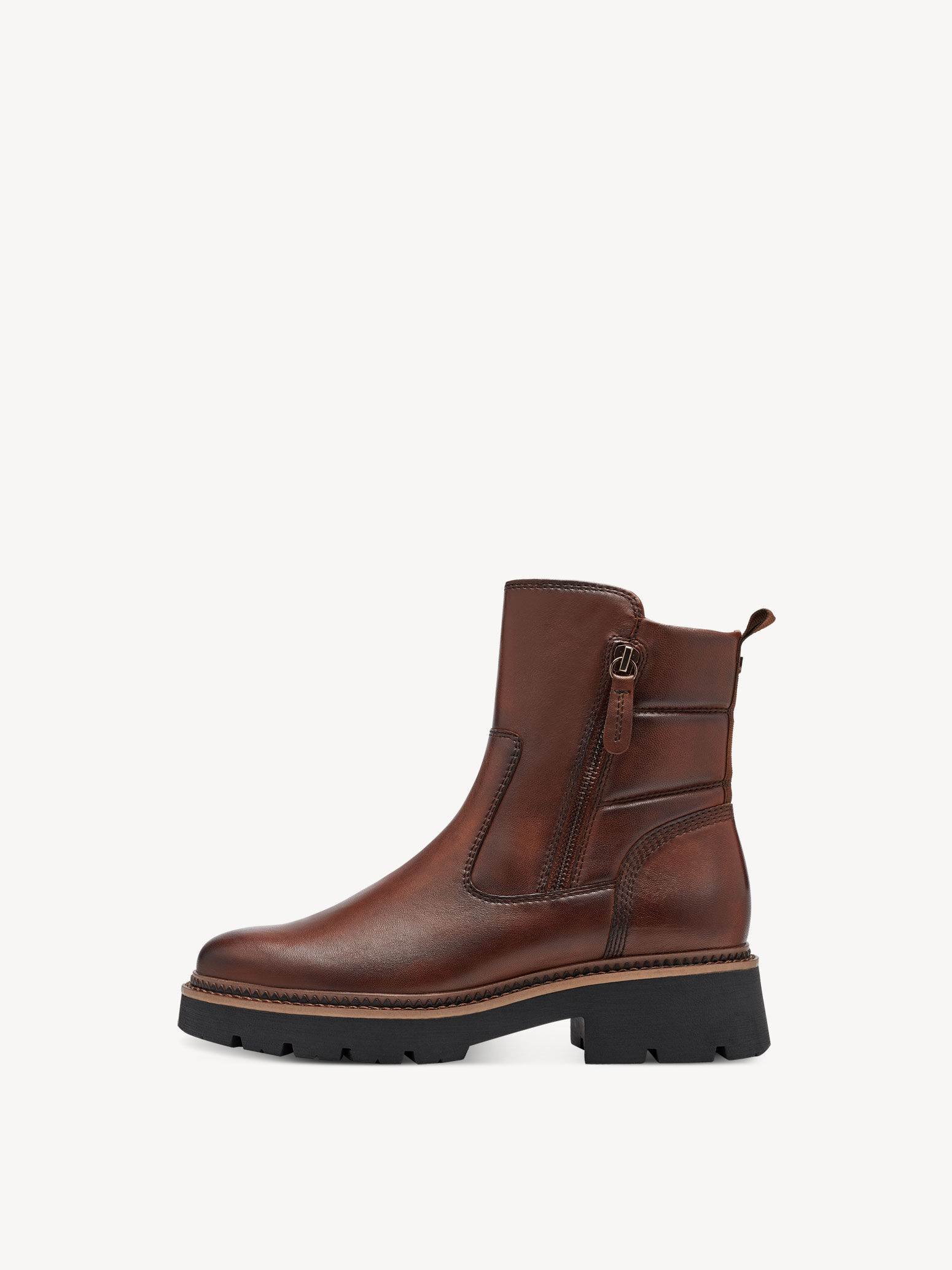 Bottine en cuir - marron