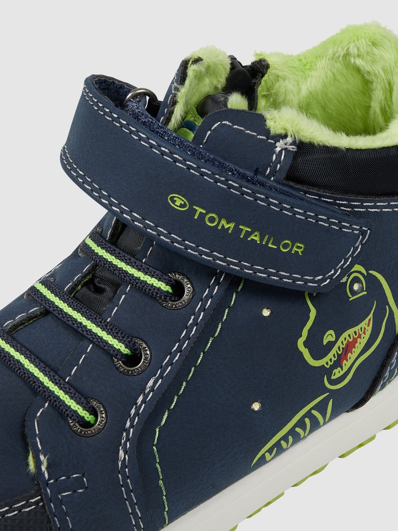 Boots in Leder-Optik in blau