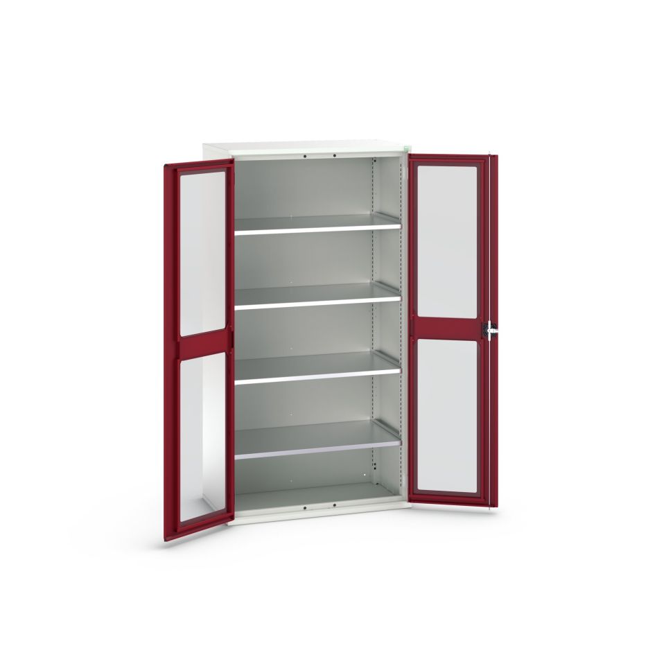 Bott 16926277.24 Dulap sistem Verso 1050x550x2000mm 4 rafturi 2 uși cu fereastră RAL 3004
