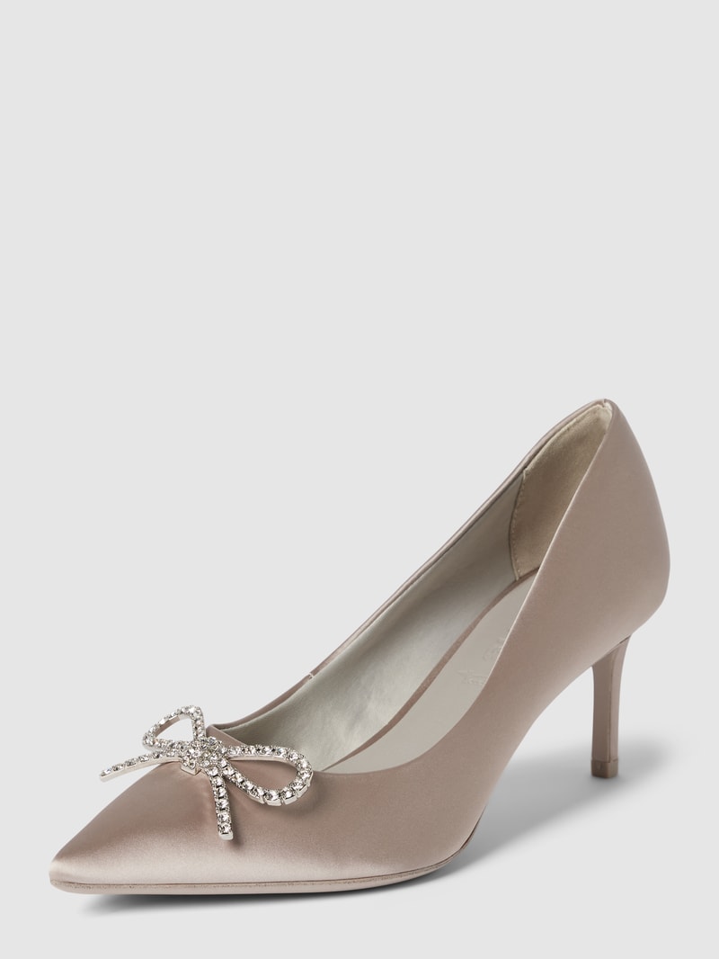 Pumps mit Zierschleife in silber