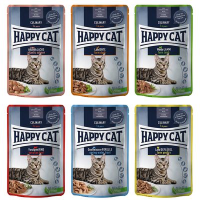 Sparpaket Happy Cat Pouch Meat in Sauce 24 x 85 g
