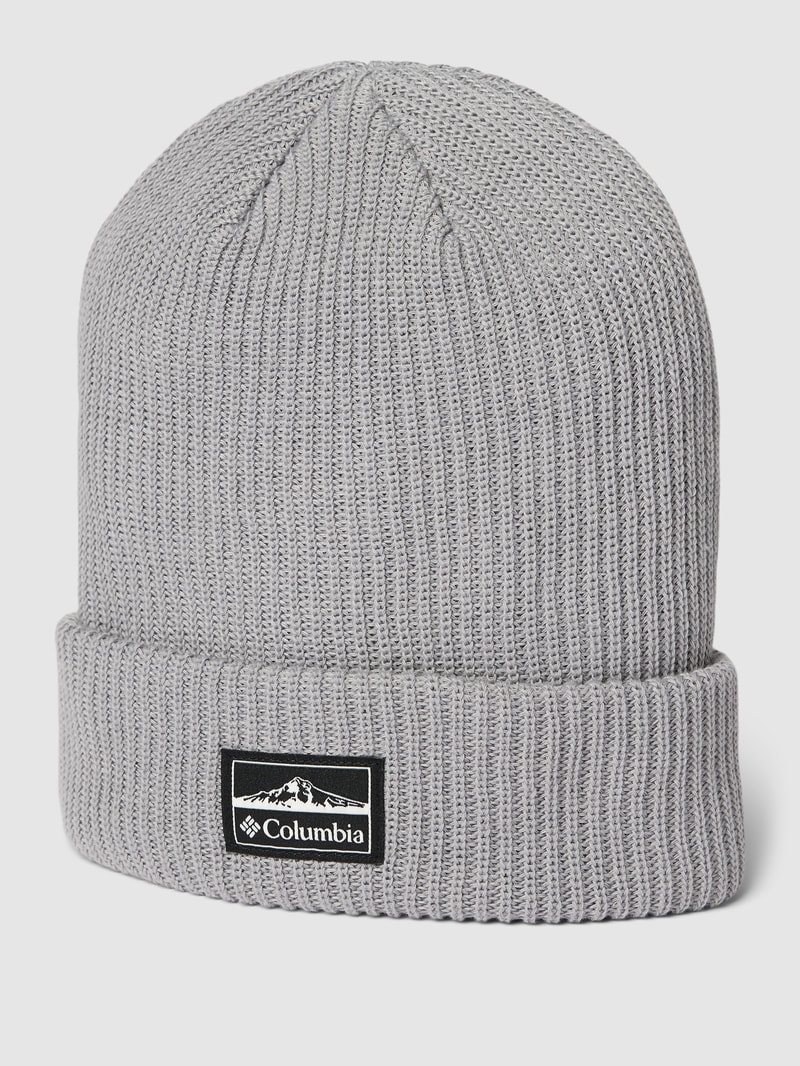 Beanie mit Label-Patch Modell 'LOST LAGER II' in mittelgrau