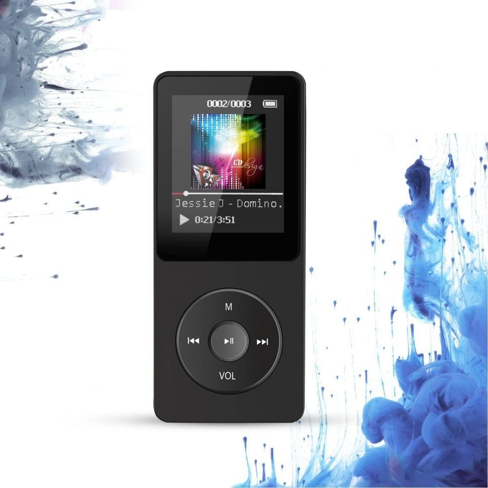 Jormftte MP3 Player Tragbarer HiFi Verlustfreier Radio MP3-Player (Licht)