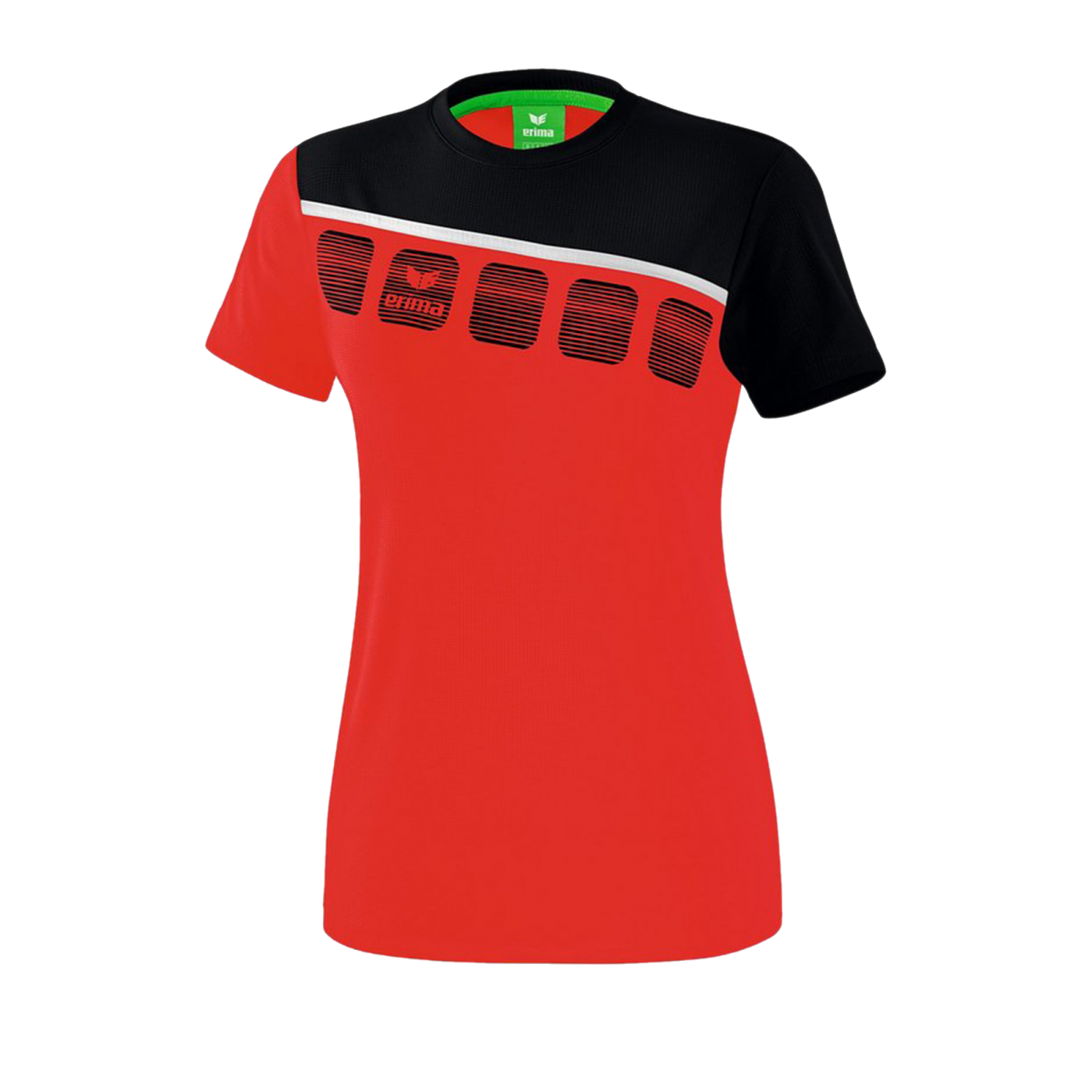 Erima 5-C T-Shirt Damen Rot Schwarz