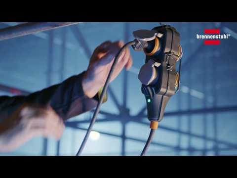 Brennenstuhl ProfessionalLINE 9161250160 Powerblock with extension cable IP54 4x 25 m black H07RN-F 3G1.5