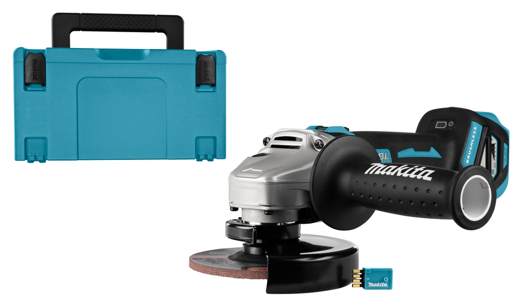 Makita DGA512ZJU 18V uhlová brúska 125 mm (AWS) v Mboxe bez batérií a nabíjačky