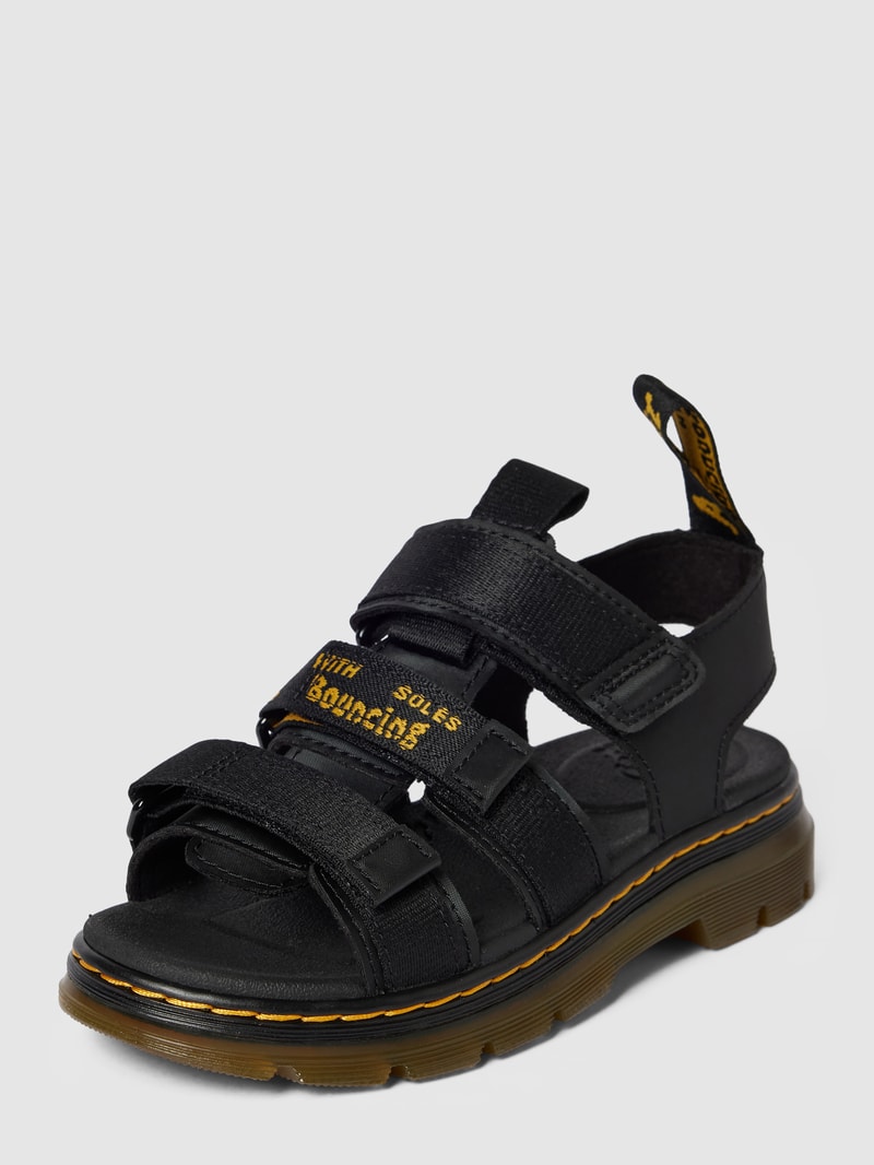 Sandalen mit Klettverschlüssen Modell 'Callan' in schwarz