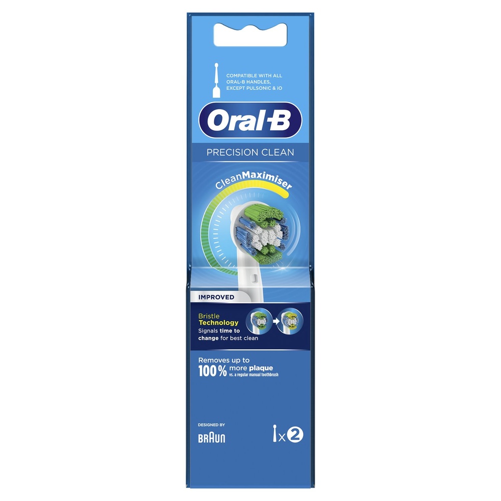 oral-b Oral-B Precision Clean Brossette Avec CleanMaximiser, 2 Brossettes De Rechange