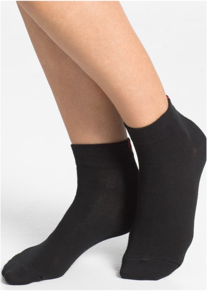 Sportsocken mit Schriftzug (5er Pack) mit Bio-Baumwolle