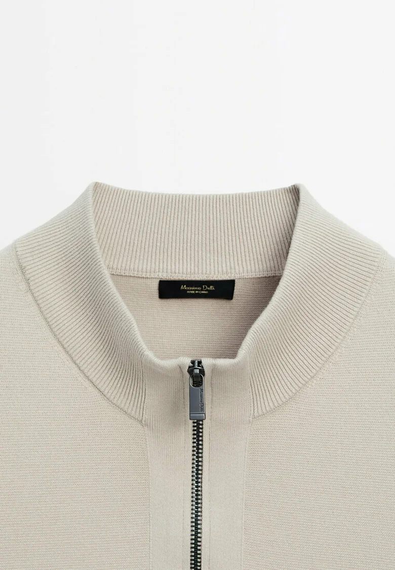 Massimo Dutti MILANO CON CUELLO ALTO Y CREMALLERA - Cárdigan