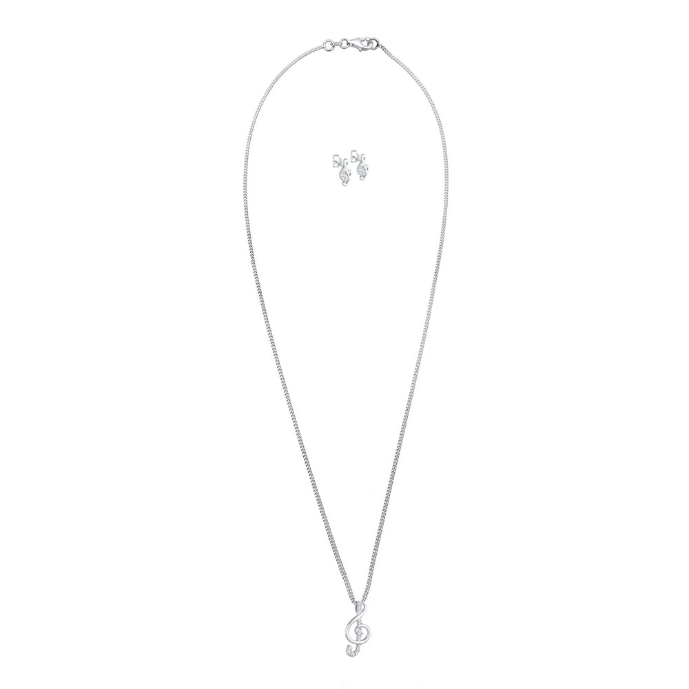 Elli Elli Ensemble de Bijoux 925 Sterling Silber Musik Kristalle Bijoux